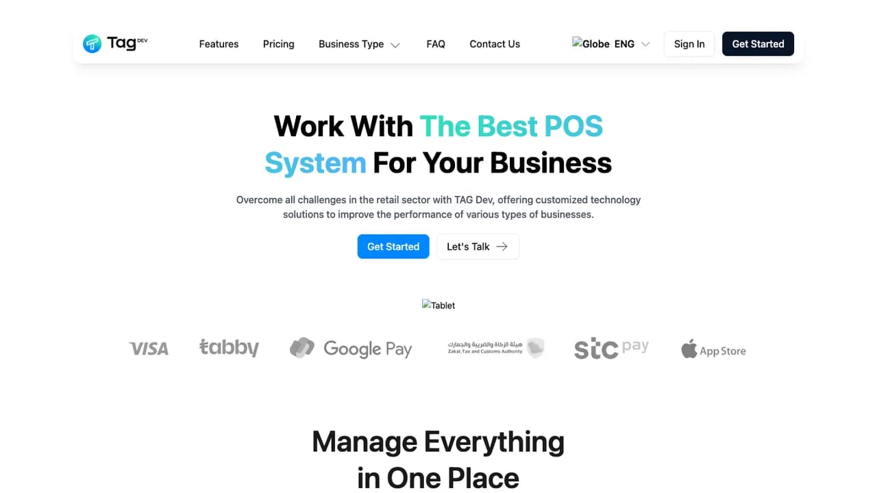 TAG Development — cover screenshot